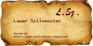 Lauer Szilveszter névjegykártya